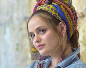 Boho Majesty Head Wrap Headscarf TICHEL, Hair Snood, Head Scarf, Head Covering, Jewish headcovering, Scarf, Bandana, Apron