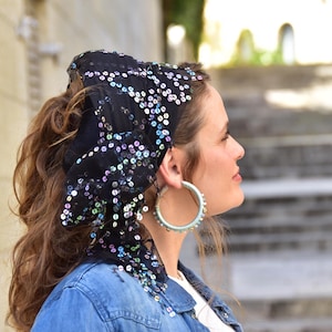 Negev Nights Headband, Amazing Bandana, Tichel, Hair Snood, Head Scarf, Hair Covering, Jewish Head covering, Scarf, Bandana