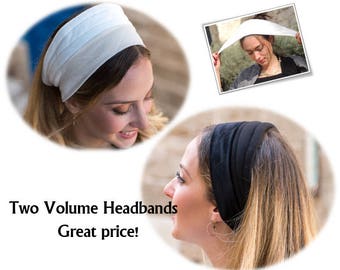 Two Volume & Non-Slip Headbands Great under Headband, Tichel, Head Scarves, Wigs, Head coverings, Jewish Headcovering, Scarf, Bandana, Apron