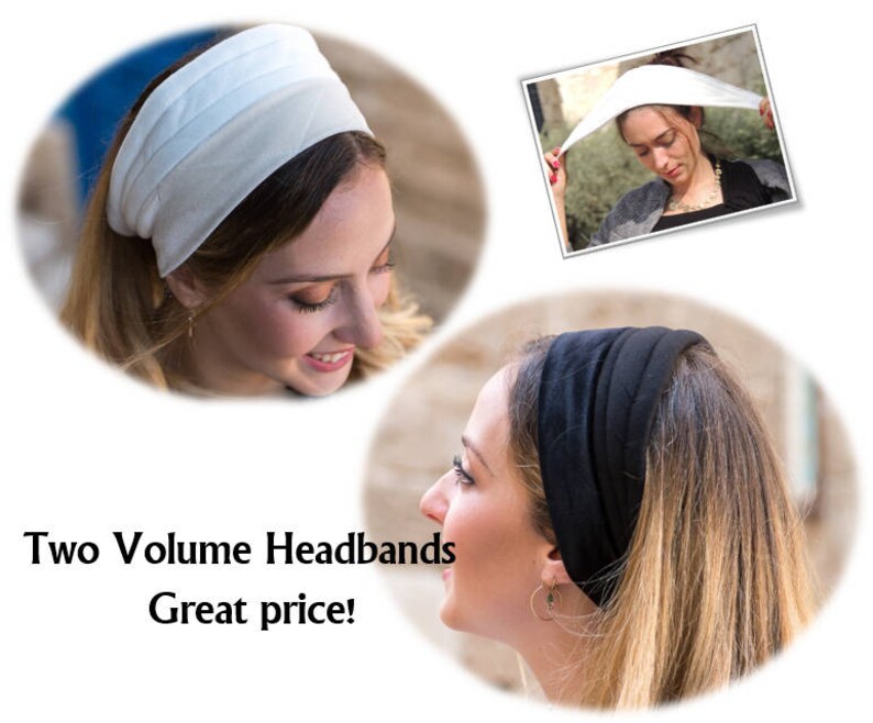 Two Volume & Nonslip Headbands Great Under Headband Tichel Etsy Israel