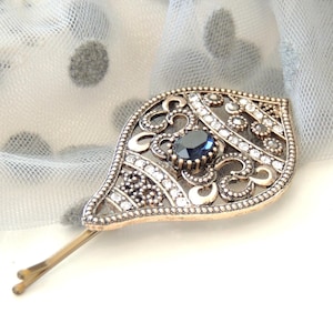 Royal Splendid Blue Hairpin, Bridal Hair Pin, Jewelry, Hair Clip, Hair pin, Amazing Vintage Style Hair Clip, Bobby Pins