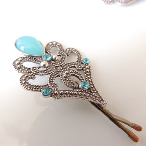 Royal vintage Wedding Hair Pin Decorative Original Bridal Hairpin Silver Clip, Vintage Bobby Pins Vintage Clips Wedding Pin