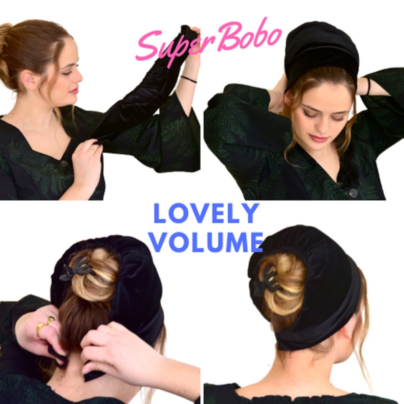 SuperBobo New VOLUMIZER Boubou Bobo under Tichel, Headscarf, Chemo, Hairovering Volumizing Hijab Headpiece Bun, Hair Loss, Volume Around image 9