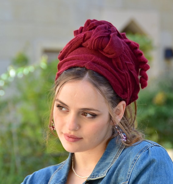 Lovely Flower Jersey Headwrap Headband Tichel, Snood, Head  display picture 3
