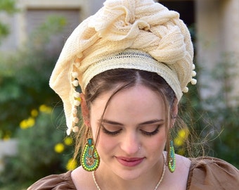 DROR Süßes Stirnband tichel, Snood, Kopftuch, Kopfbedeckung, Jüdische Kopfbedeckung, Schal, Bandana, Schürze, Chemo, Haarschal, Turban, Hijab