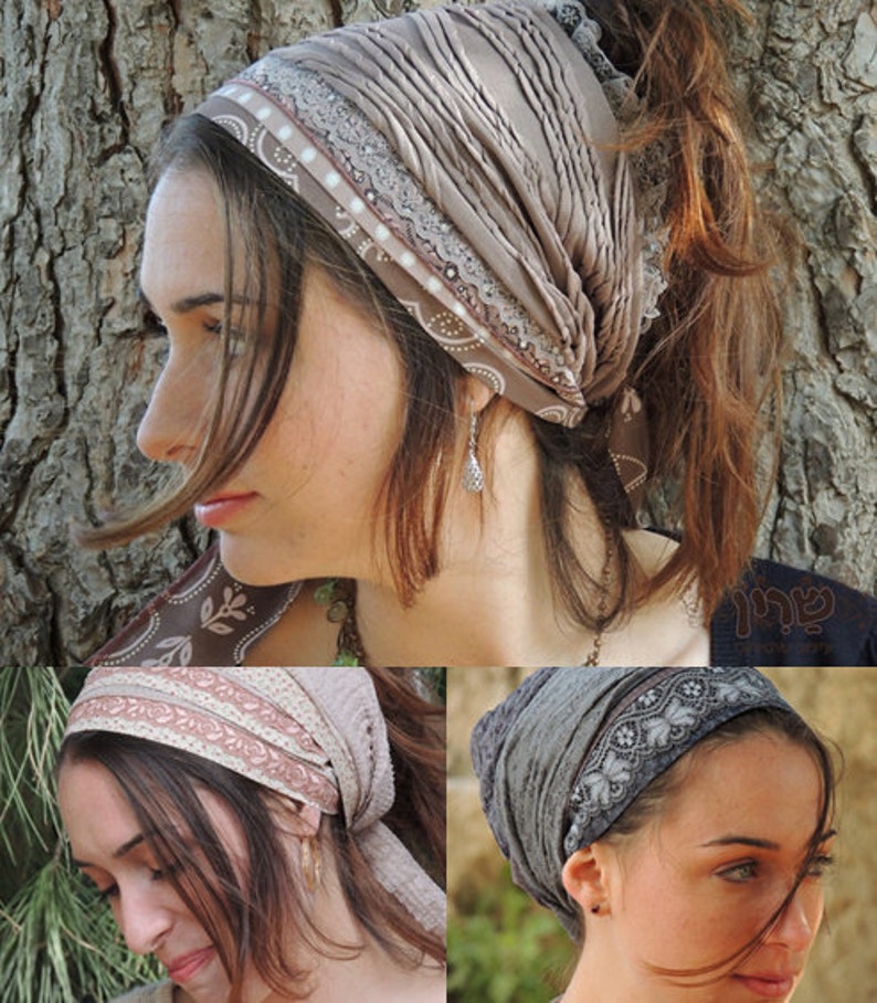 Volume & Non-Slip Headband Great under Headband, Tichel, Head Scarves, Wigs, Tichel, Head Coverings, Jewish Headcovering, Bandana image 5