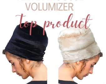 TWO Velvet Mousse Volumizers, Boubou under Tichel, Headscarf, Chemo, Hair covering Volumizing Hijab Headpiece Bun, Hair Loss, Volume Hats