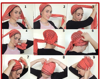 How To Tie My Headscarf Tichel, Hair Snood, Head Scarf, Head Covering, Jewish , Scarf, Bandana, Apron, Mitpachat, Chemo, Hair Loss, Modesty