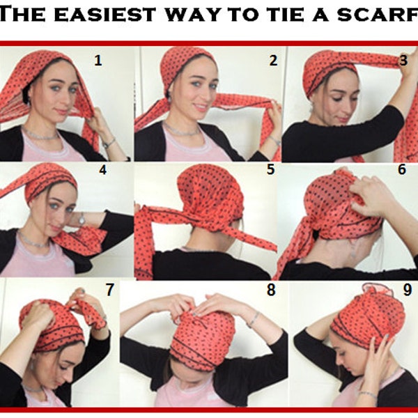 How To Tie My SCARF TICHEL,Hair Snood, Head Scarf,Head Covering,jewish headcovering,Scarf,Bandana,apron, Mitpachat,chemo, Hair Loss,Modesty