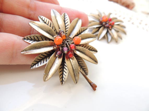 Amazing Flower Beads Hair Pin, Bridal Hairpin, Veil, Jewelry 