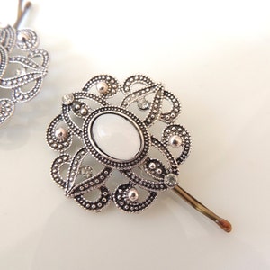 Impressive Vintage Wedding Hair Pin Decorative Original Bridal Hairpin Silver Clip, Vintage Bobby Pins Vintage Clips Wedding Pin