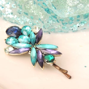 Stately Turqoise Hair Pin handmade by Sara Attali for your hair or on your tichel Clips bobby hairclips pin hair pin vintage pin