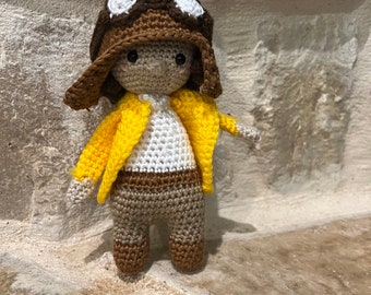 Amelia de vlieger // gehaakte pop // amigurumi