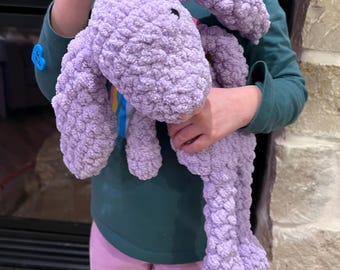 Bitsy the bunny  // crochet animal // amigurumi // snuggler // lovey