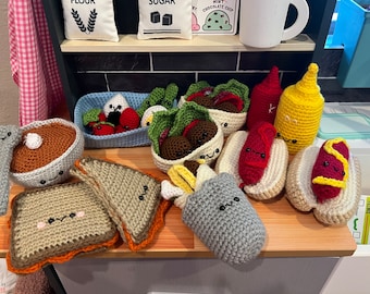 Lunch bunch bundle  // crochet food // amigurumi // play food