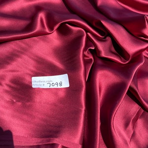 Fabulous Quality Pure 100% Silk Satin Charmeuse Wide Fabrics - BURGUNDY!!!