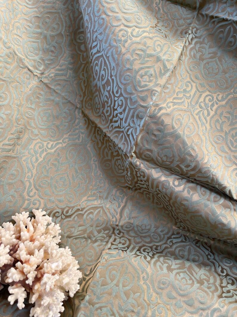 Silk Satin Damask Jacquard High End Silk Fabrics by the Etsy