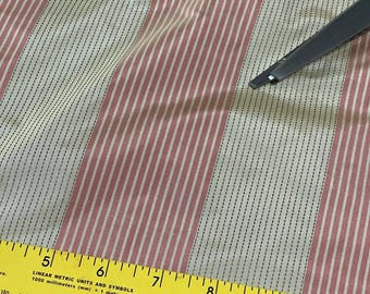 100% Silk Taffeta Dobby Weave Stripes, By The Yard In CREAM/PEACH/IVORY - Home Decor!!!