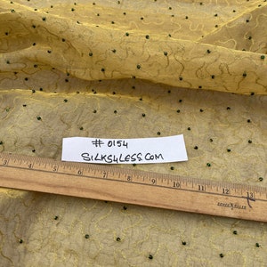 Exquisite Quality Silk Tissue Novelty/ Hand Embroidery - White/ Gold!!!