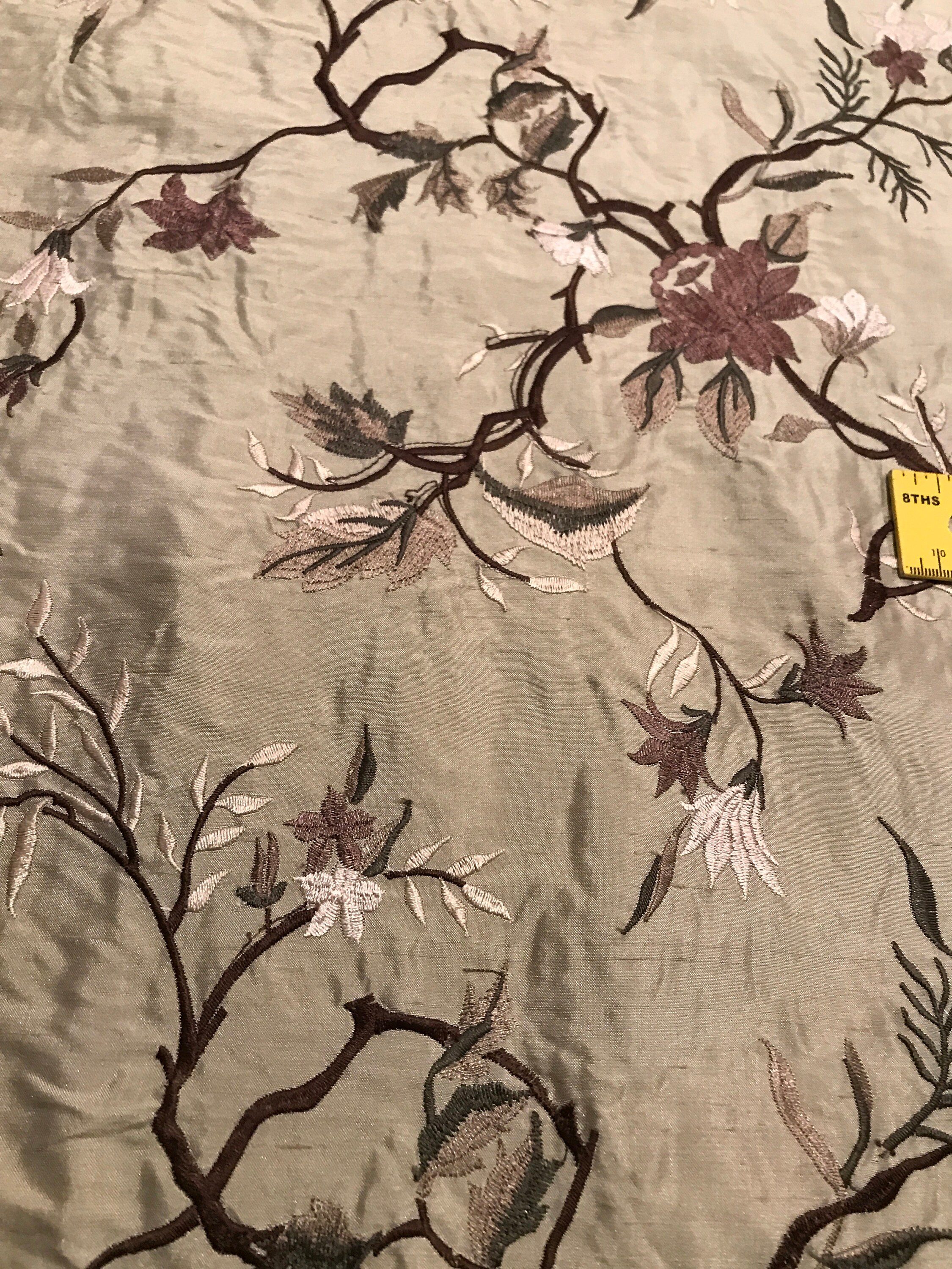 Exquisite 100 Silk Shantung Embroidery By The Yard. Etsy