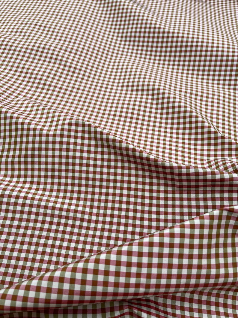 100 Silk Taffeta Gingham Check 5455 Wide by the Etsy