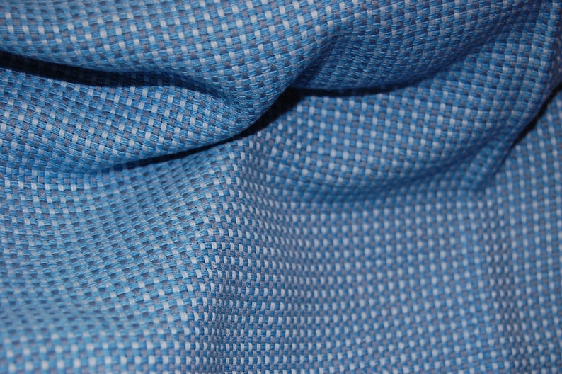53-54 wide. 100/% Raw Silk Tweed in Blues