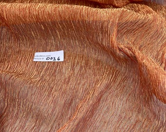 Red/Gold Combination, Silk Tissue Pleated / Crushed, By The Yard - Home Dec/Accessories/Cosplay/Apparel!!!