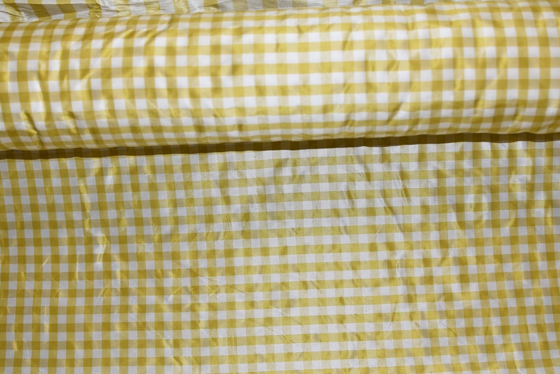 100 Silk Taffeta Gingham Check 5455 Wide by the Etsy