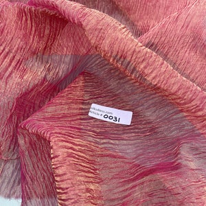 Exquisite Quality Silk Tissue Pleated / Crushed - FUCHSIA/ GOLD!!!