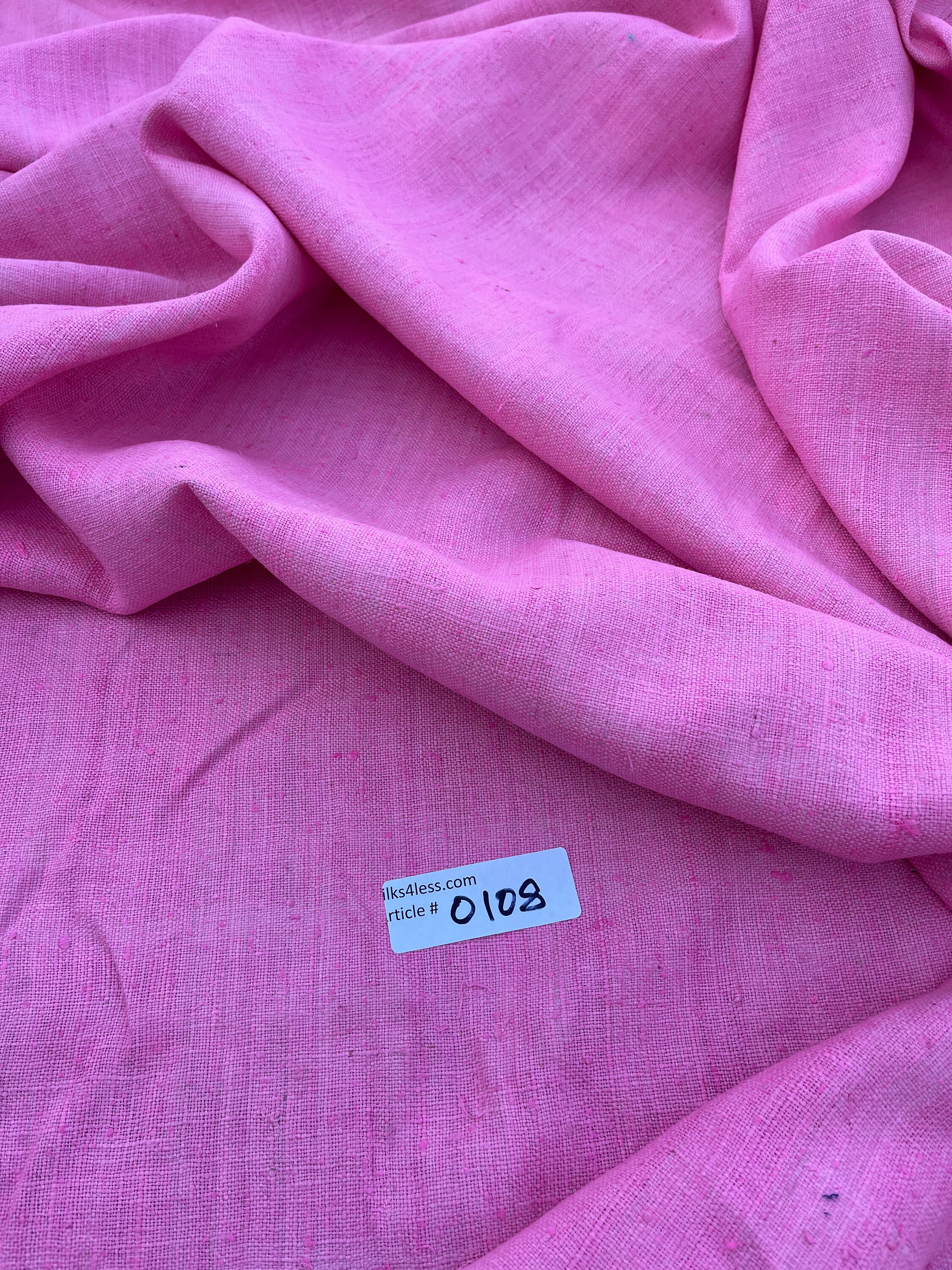 Exquisite Quality 2 Ply Raw Silk Matka - HOT PINK!!!