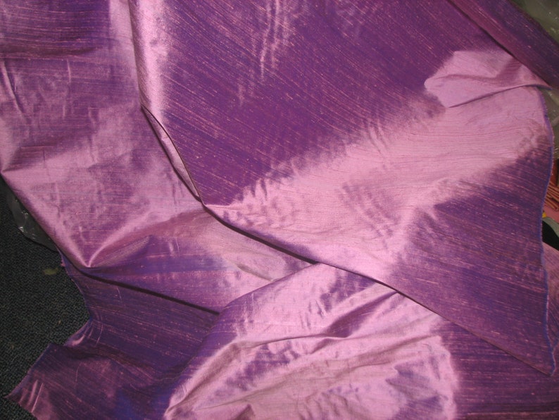 Iridescent Orchid 100/% Silk Dupion 44 Wide By the yard.