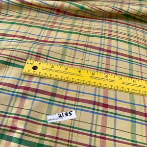 100% Silk Dupion Plaid, 54" Wide, By The Yard - Apparel /Accessories!!!