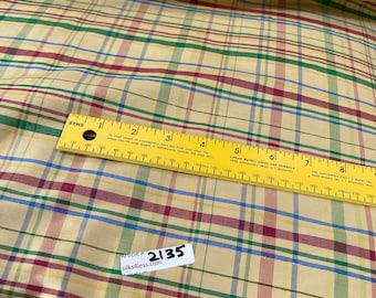 100% Silk Dupion Plaid, 54" Wide, By The Yard - Apparel /Accessories!!!
