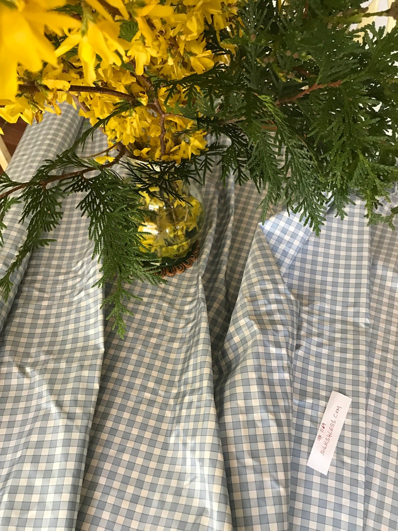 100 Silk Taffeta Gingham Check 5455 Wide by the Etsy