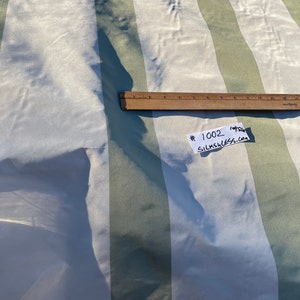 Designer Quality Silk Taffeta Stripes - GREENS/IVORY!!!