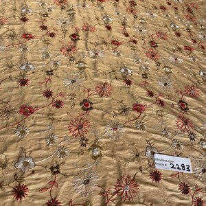 Exquisite Quality Silk Shantung Embroidery - CREAM/ FLORAL!!!