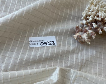 Fabulous Quality Raw Silk Tussah Checks - NATURAL/OFF-WHITE!!!