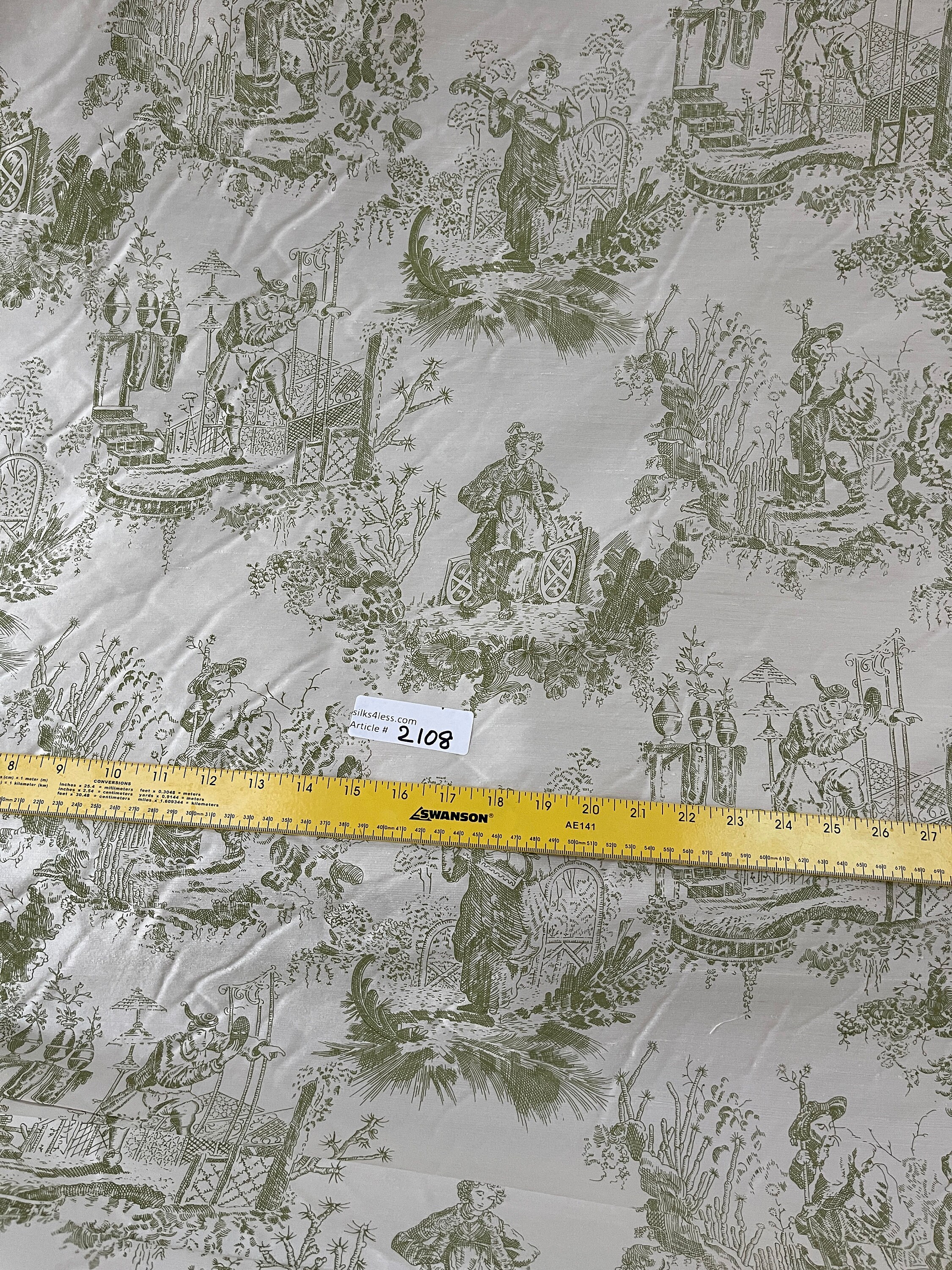 お気に入り 100% Gorgeous Silk 54-55 Print, Toile トップス