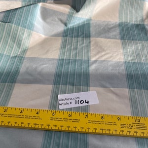 Designer Quality Silk Taffeta Gingham Check - BLUES/OFF-WHITE!!!