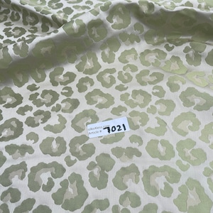 Designer Quality Heavy Silk Satin Leopard Pattern - LIME GREEN!!!