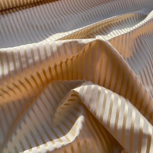 Designer Quality Gorgeous Heavy Silk Satin Stripes - GOLD/ IVORY!!!