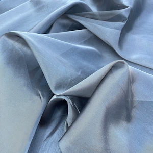 Fabulous Quality Silk Metallic Organza Plain Or Tissue Silk Plain - BLACK/ SILVER!!!