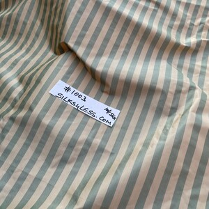 Designer Quality Silk Taffeta Stripes Ivory/ Greens - Etsy