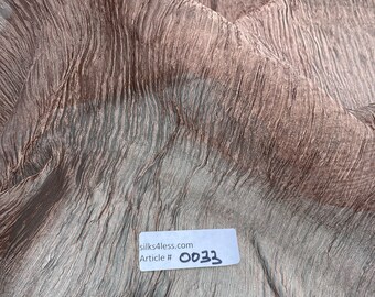 Exquisite Quality Silk Tissue Pleated / Crushed - BLACK/ COPPER!!!