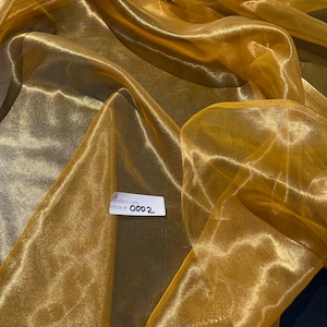 Fabulous Quality Silk Metallic Organza Plain Or Tissue Silk Plain - GOLD/ GOLD!!!