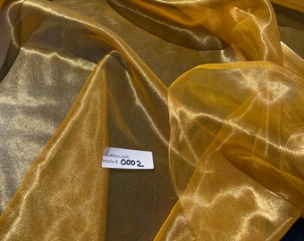 Fabulous Quality Silk Metallic Organza Plain Or Tissue Silk Plain - GOLD/ GOLD!!!