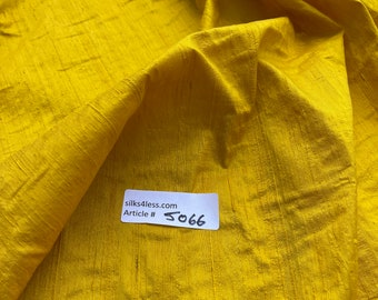 100% Silk Dupioni Forsythia, Hand Woven, 44" Wide, By Yard - Apparel/Accessories/Home Dec!!!