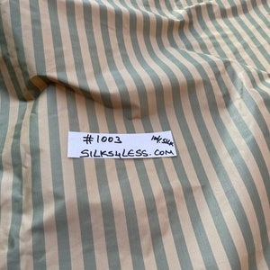 Designer Quality Silk Taffeta Stripes Ivory/ Greens - Etsy