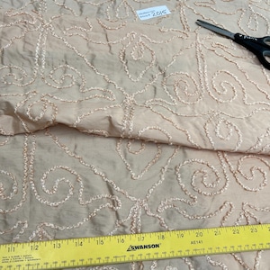Designer Quality Silk Shantung Embroidery / Novelty - Tan!!!