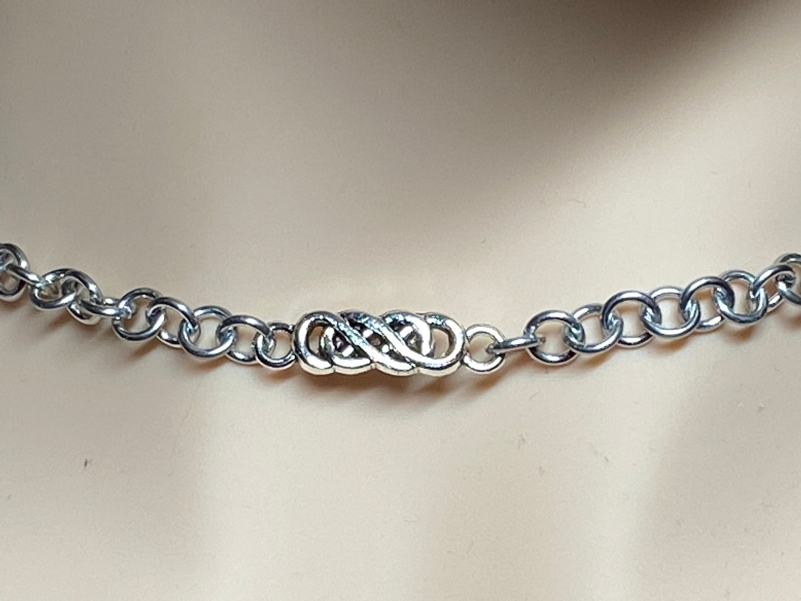 Permanent Locking Double Infinity collar Discreet Locking Etsy